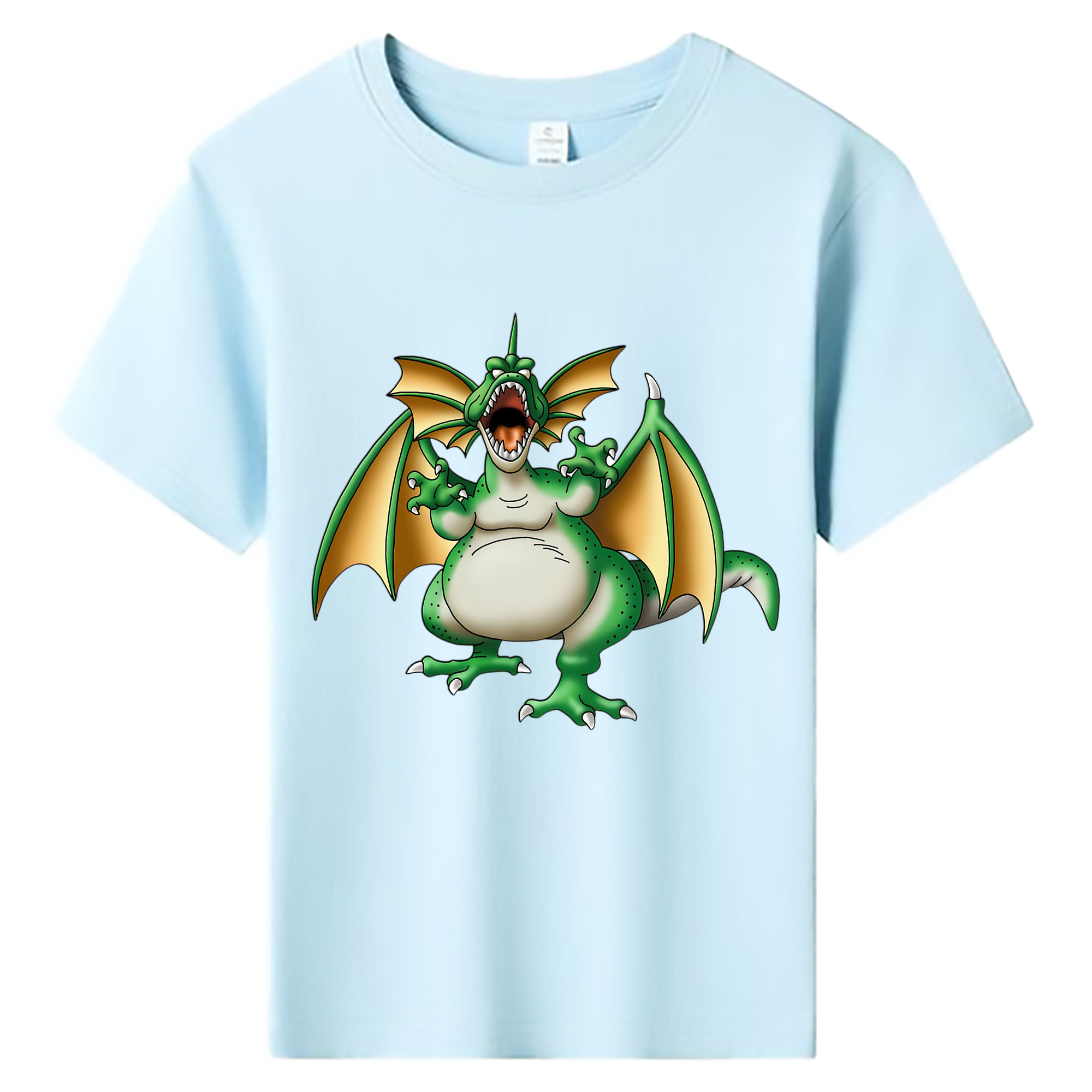 （画像用） ドラゴンクエスト Doragon Kuesuto Dragon Quest 綿100％キッズTシャツ（フロントプリント）